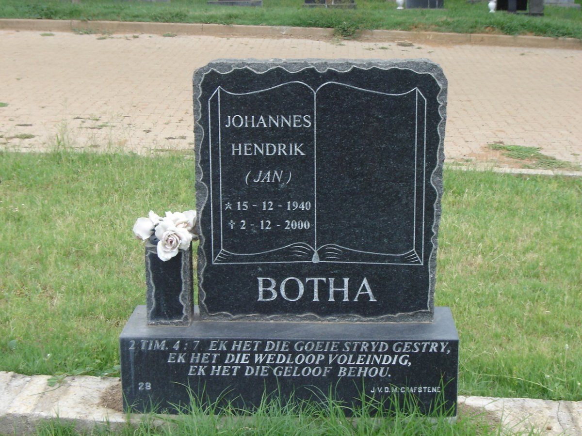 BOTHA Johannes Hendrik 1940-2000