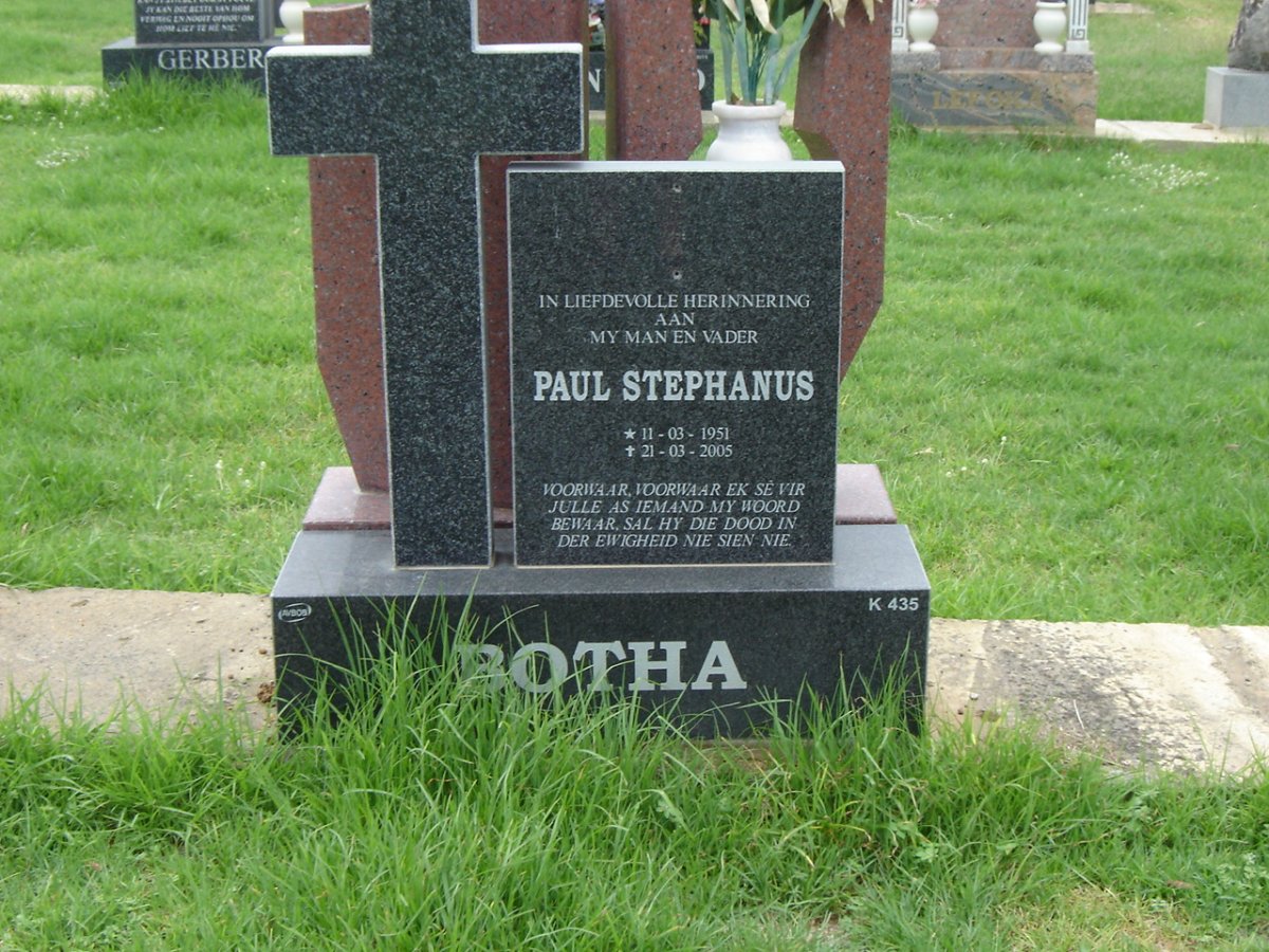 BOTHA Paul Stephanus 1951-2005