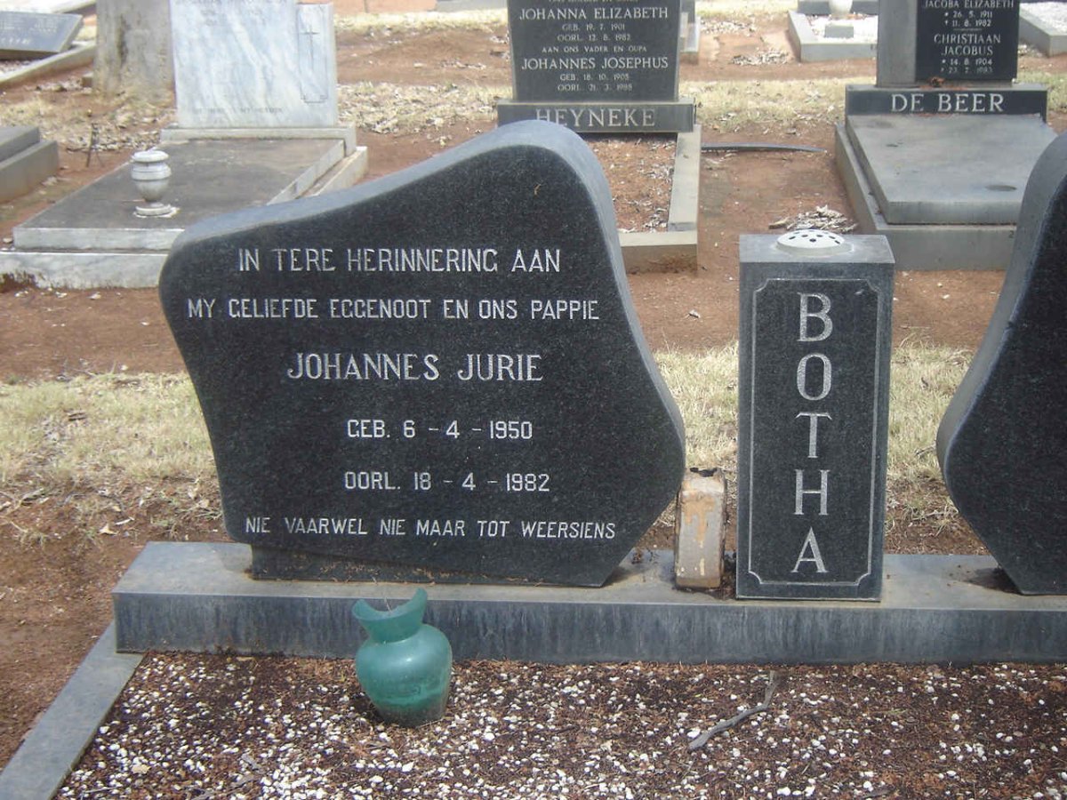 BOTHA Johannes Jurie 1950-1982