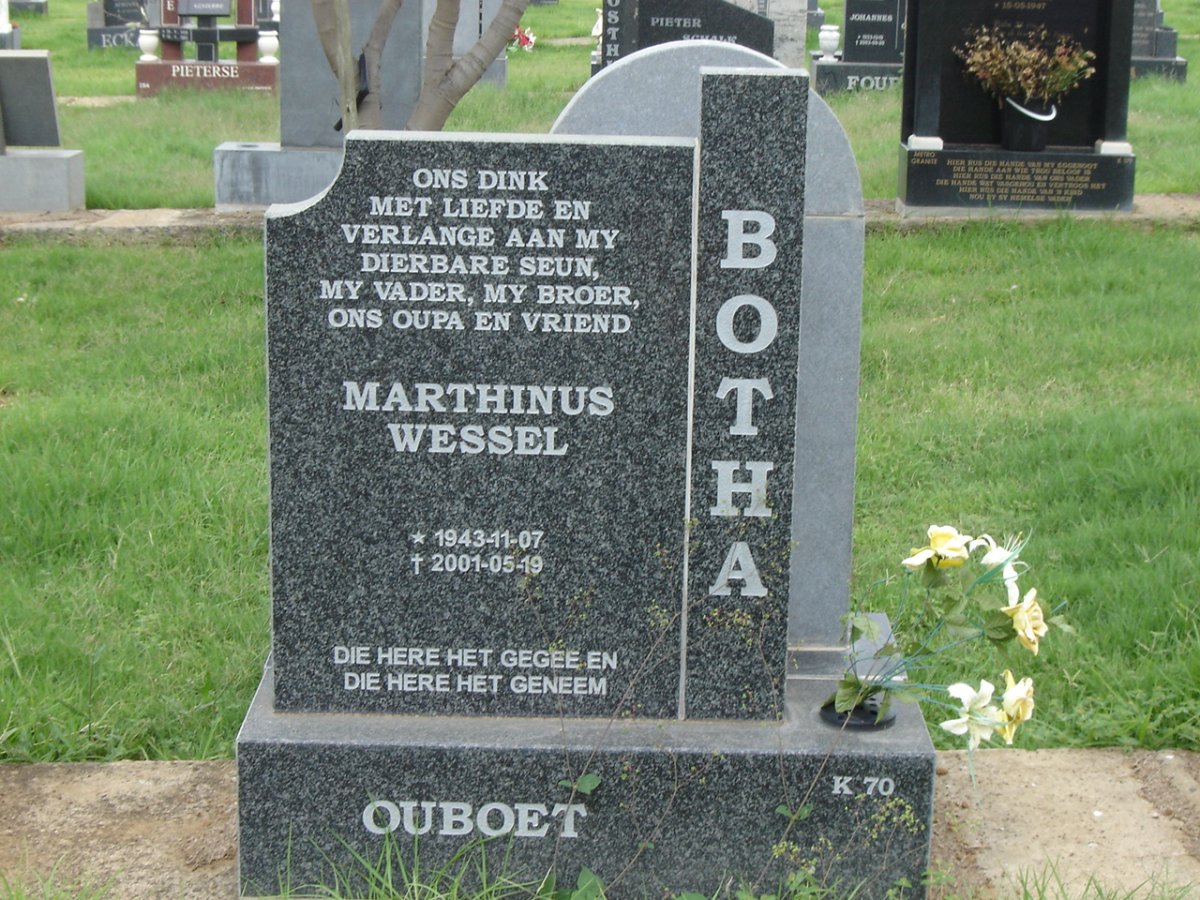 BOTHA Marthinus Wessel 1943-2001