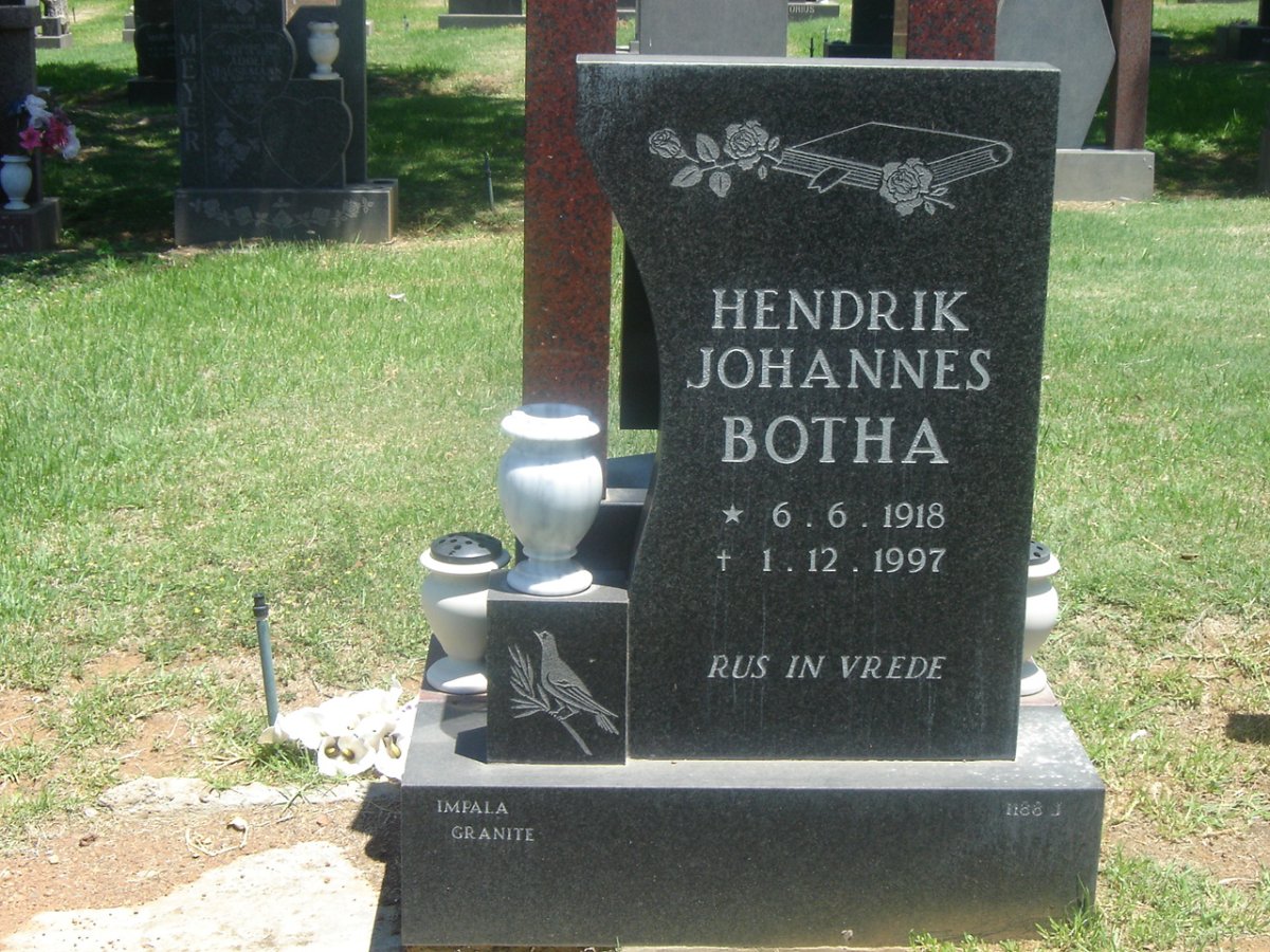 BOTHA Hendrik Johannes 1918-1997