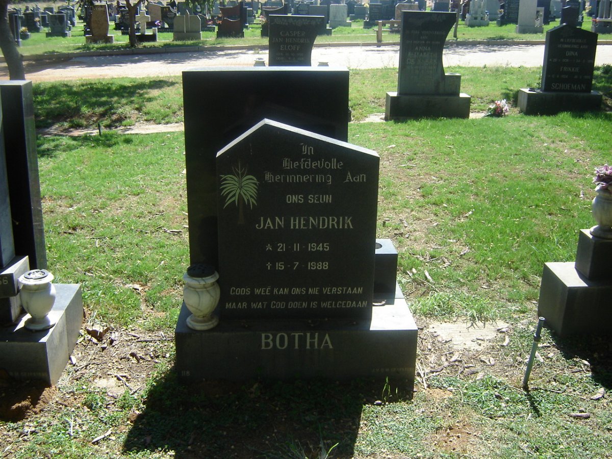 BOTHA Jan Hendrik 1945-1988