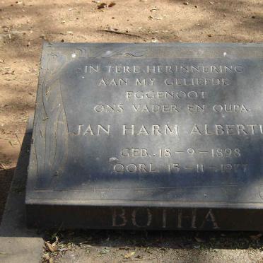 BOTHA Jan Harm Albertus 1898-1977