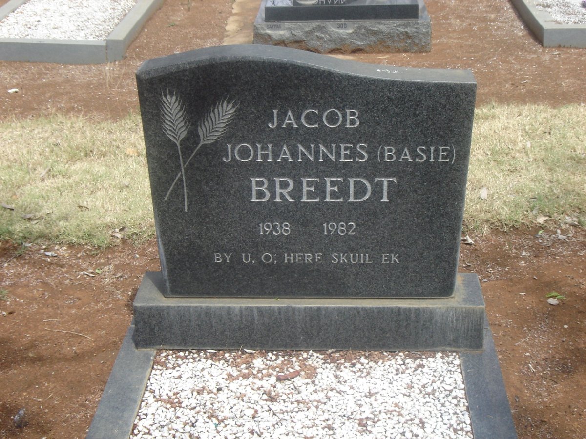 BREEDT Jacob Johannes 1938 - 1982