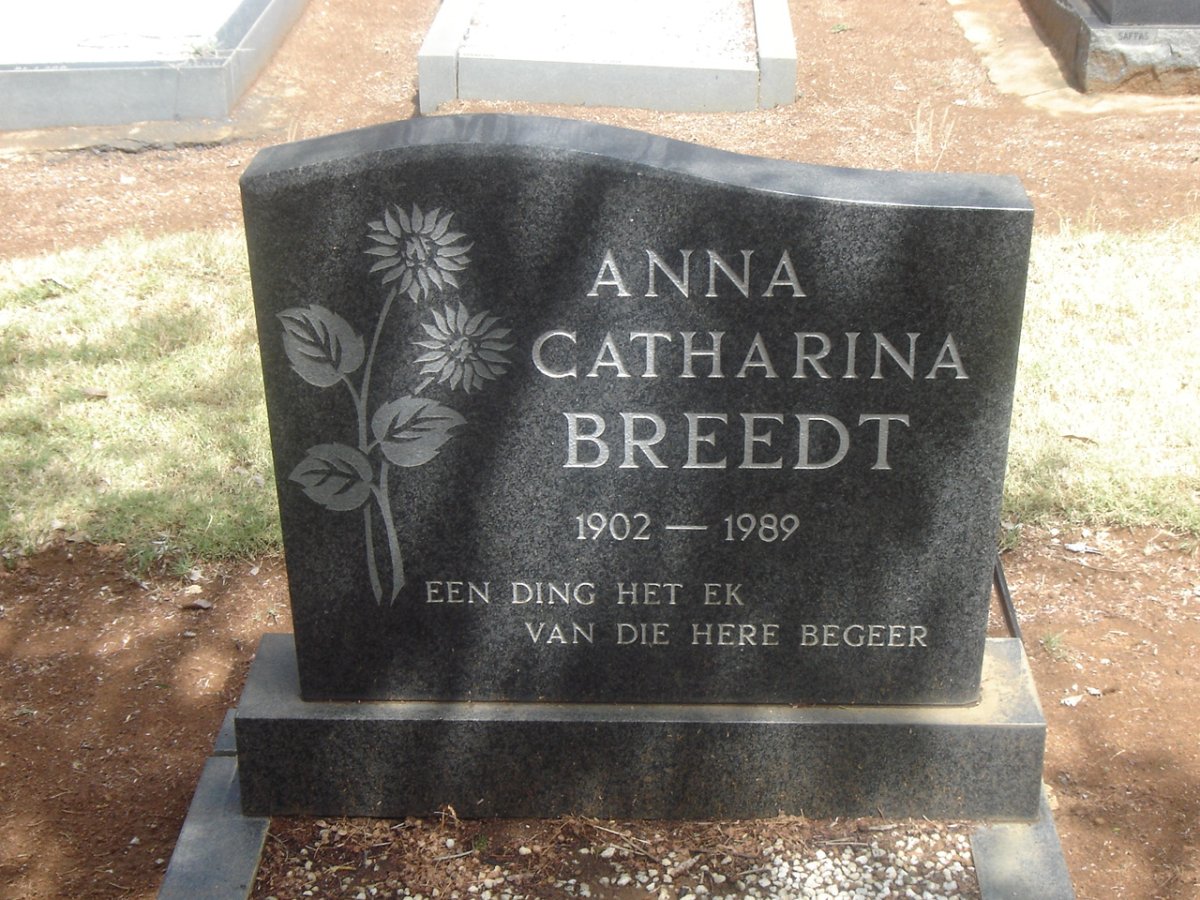 BREEDT Anna Catharina 1902-1989