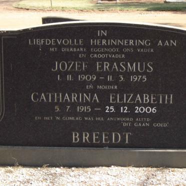 BREEDT Jozef Erasmus 1909-1975 & Catharina Elizabeth  1915-2006