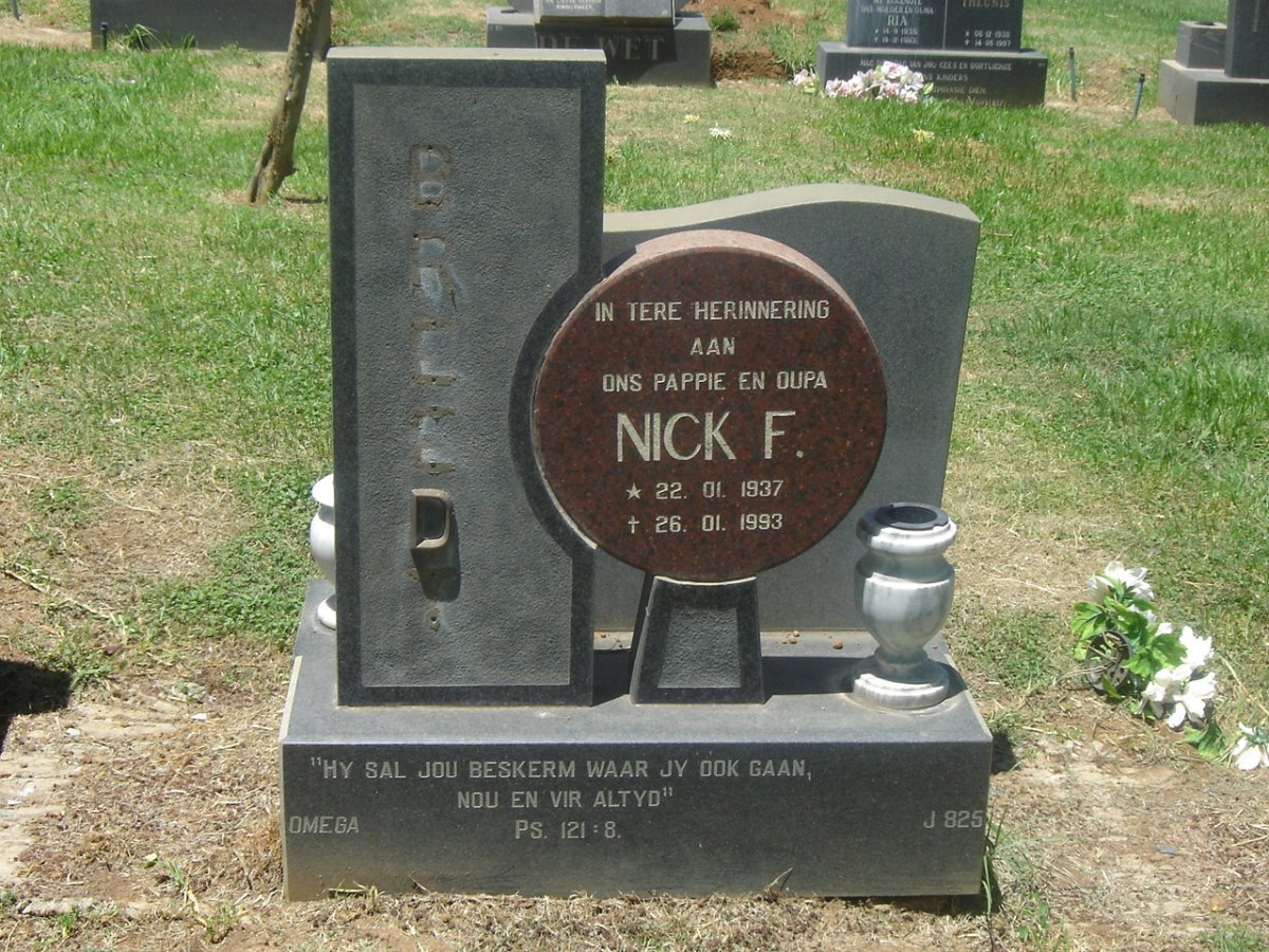 BREEDT Nick F. 1937-1993
