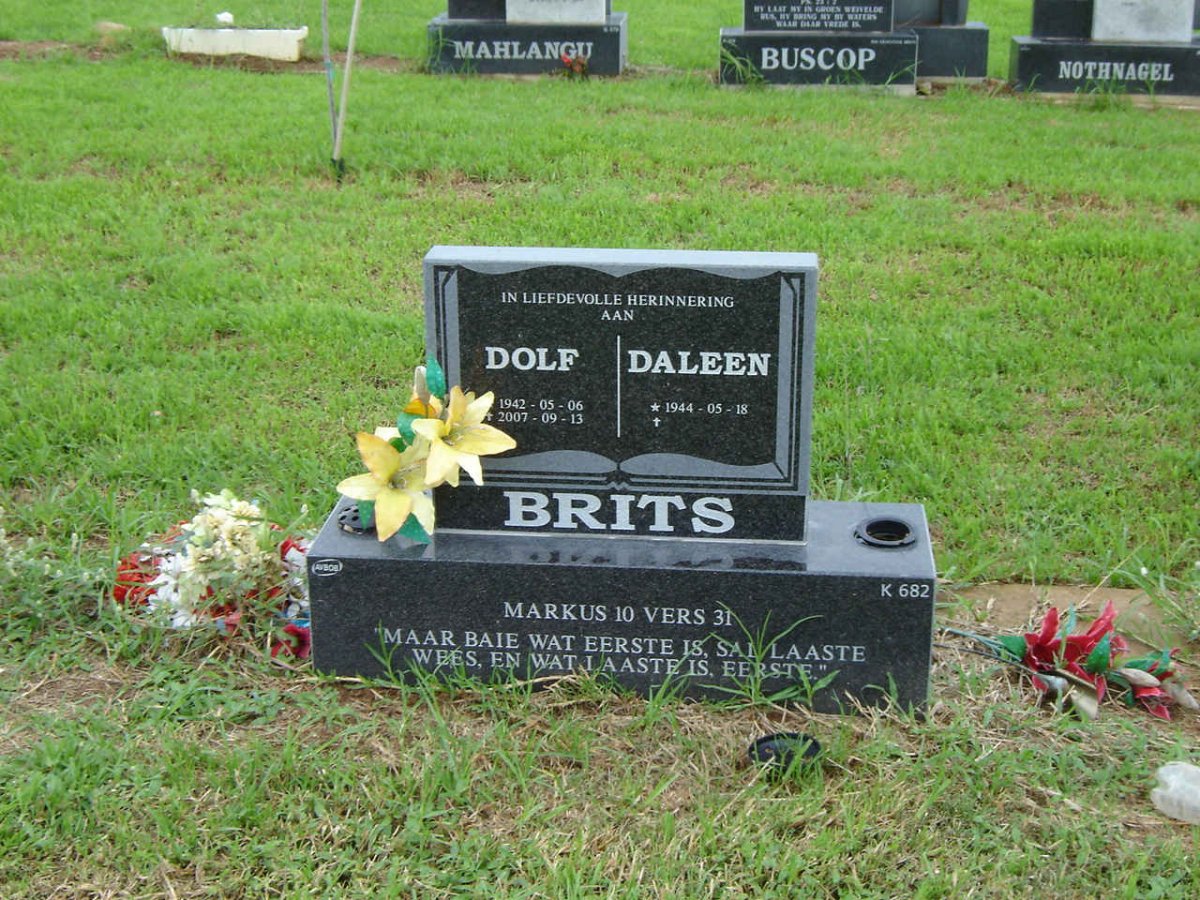 BRITS Dolf 1942-2007 &amp; Daleen 1944-