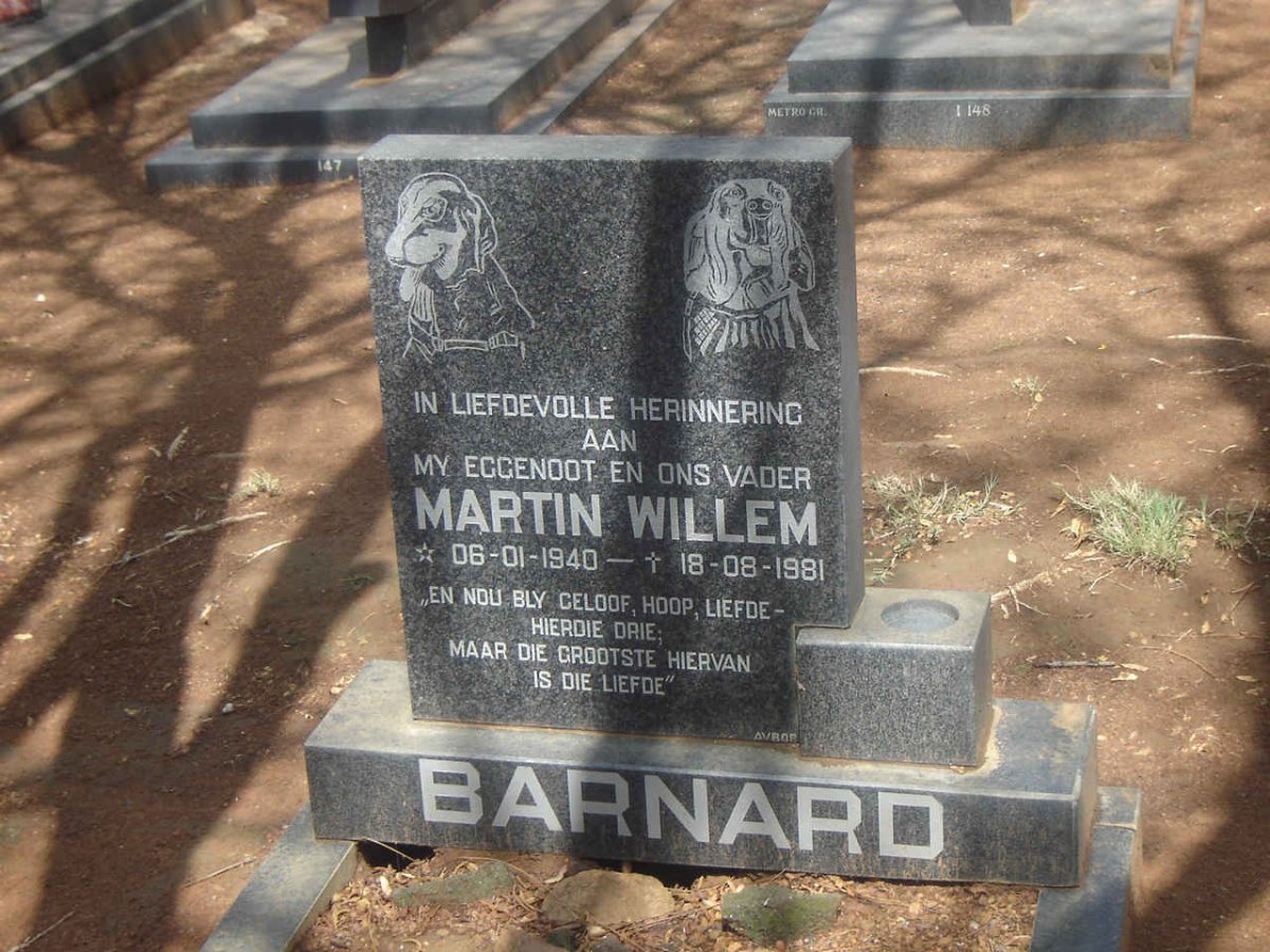 BARNARD Martin Willem 1940-1981