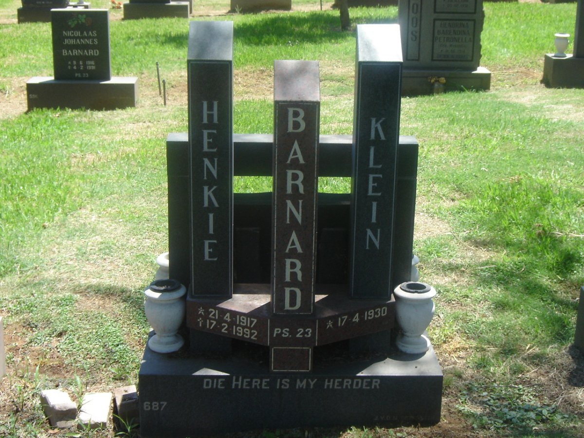 BARNARD Henkie 1917-1992 &amp; Klein 1930-