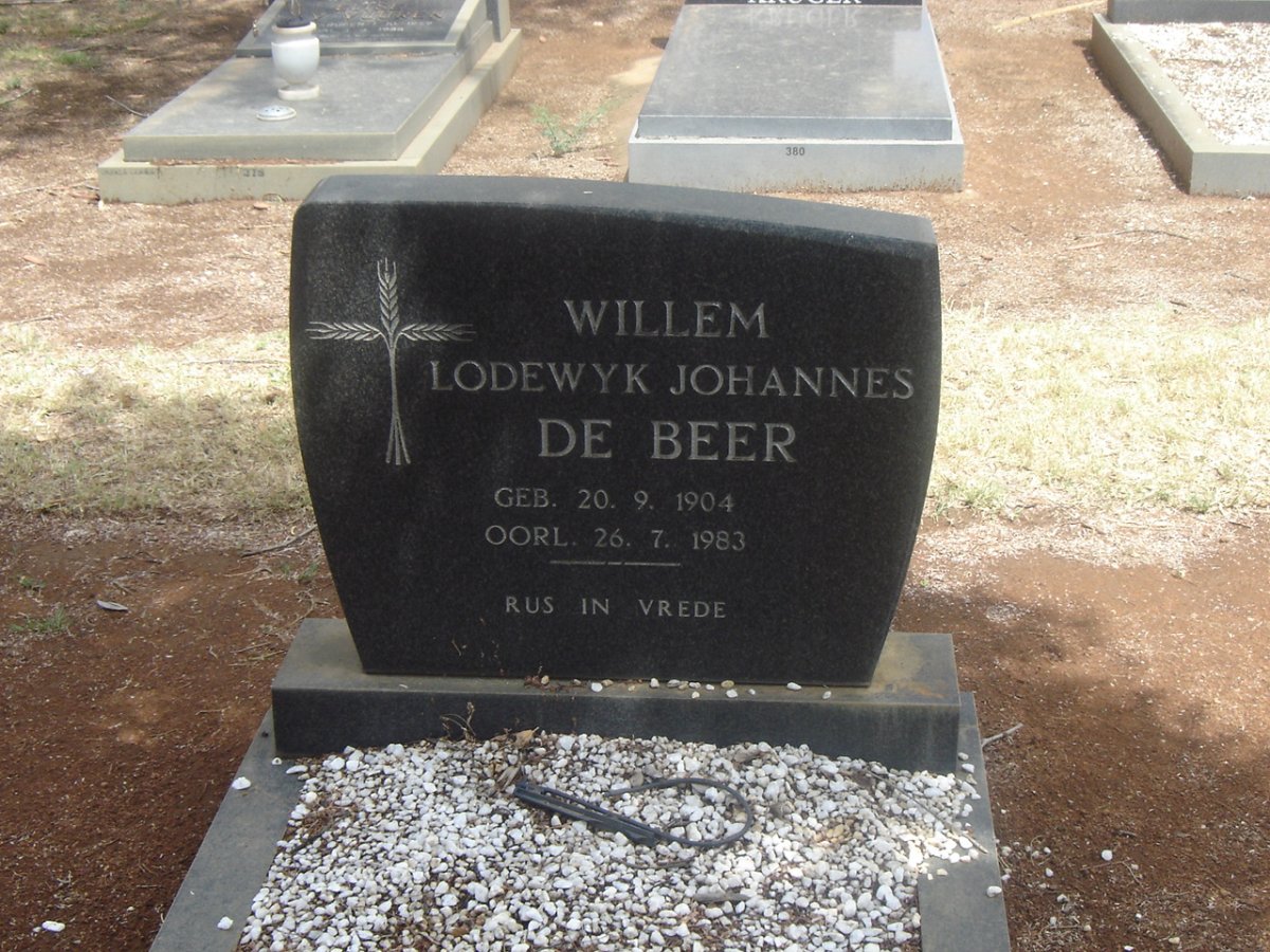 BEER Willem Lodewyk Johannes, de 1904-1983