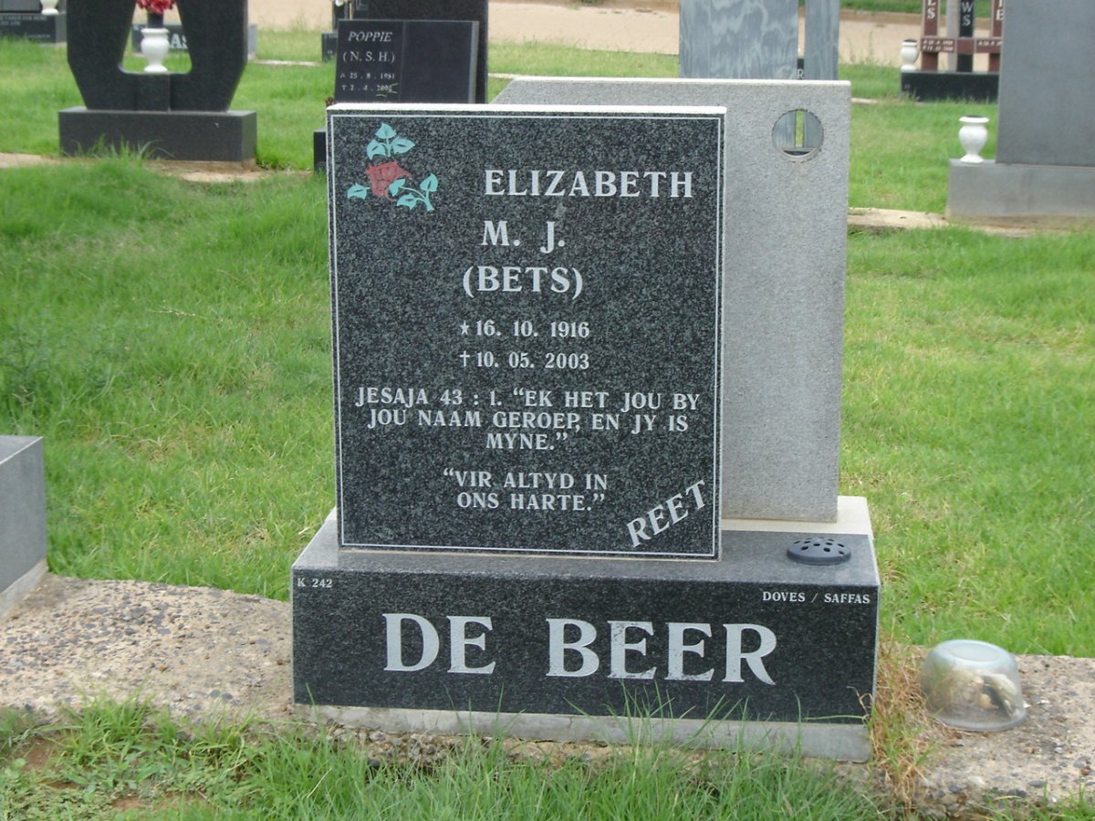 BEER Elizabeth M.J., de 1916-2003