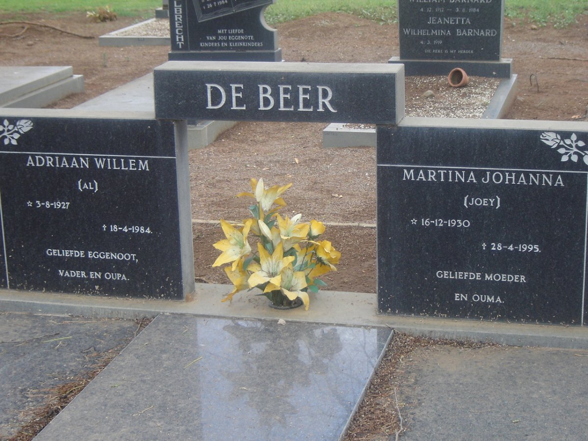 BEER Adriaan Willem, de 1927-1984 &amp; Martina Johanna 1930-1995