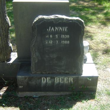 BEER Jannie, de 1930-1988