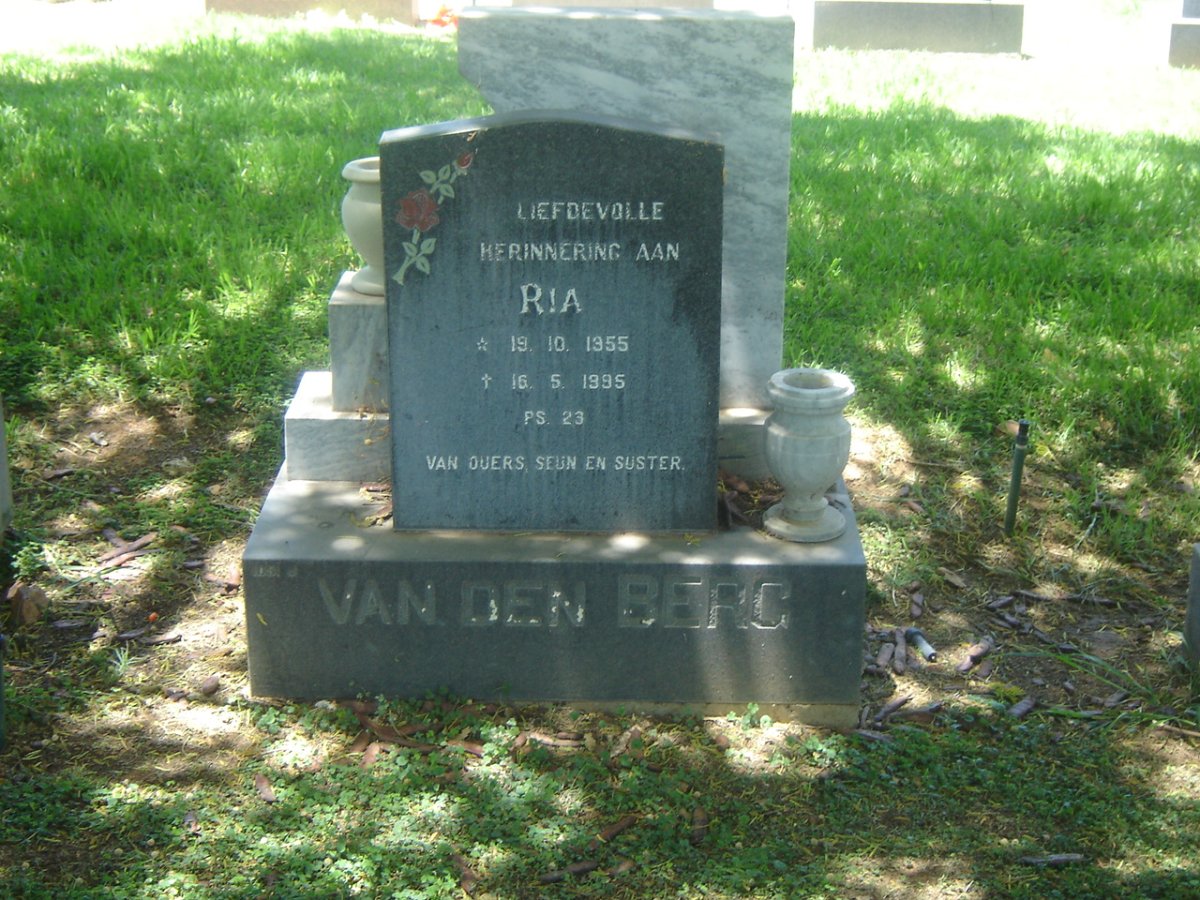 BERG Ria, van den 1955-1995