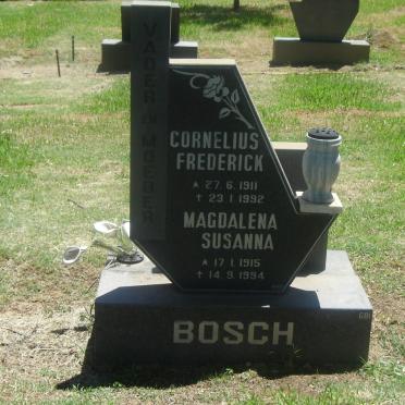 BOSCH Cornelius Frederick 1911-1992 &amp; Magdalena Susanna 1915-1994