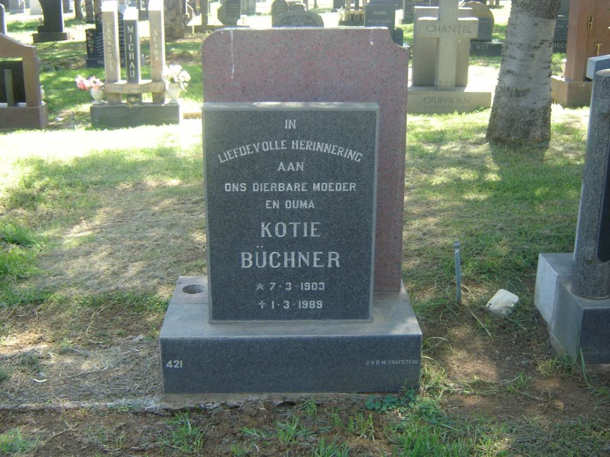 BÜCHNER Kotie 1903-1989