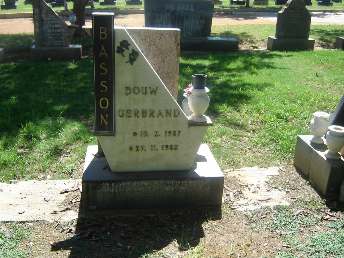 BASSON Douw Gerbrand 1937-1985