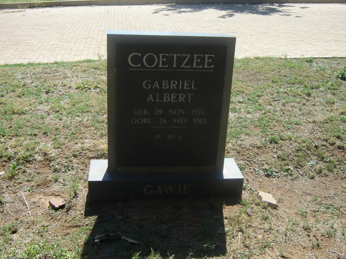 COETZEE Gabriel Albert 1922-1985