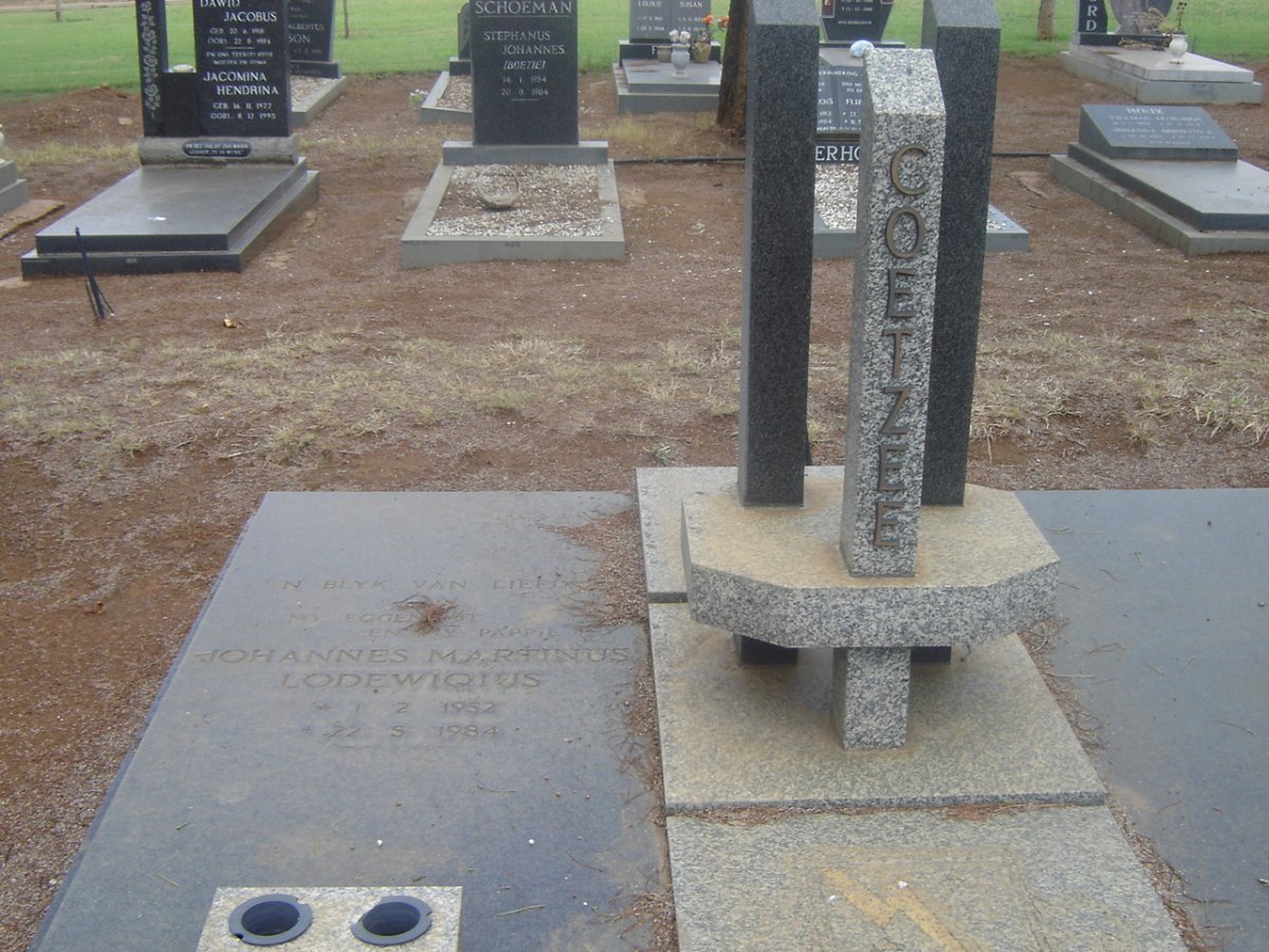 COETZEE Johannes Martinus Lodewiqius 1952-1984