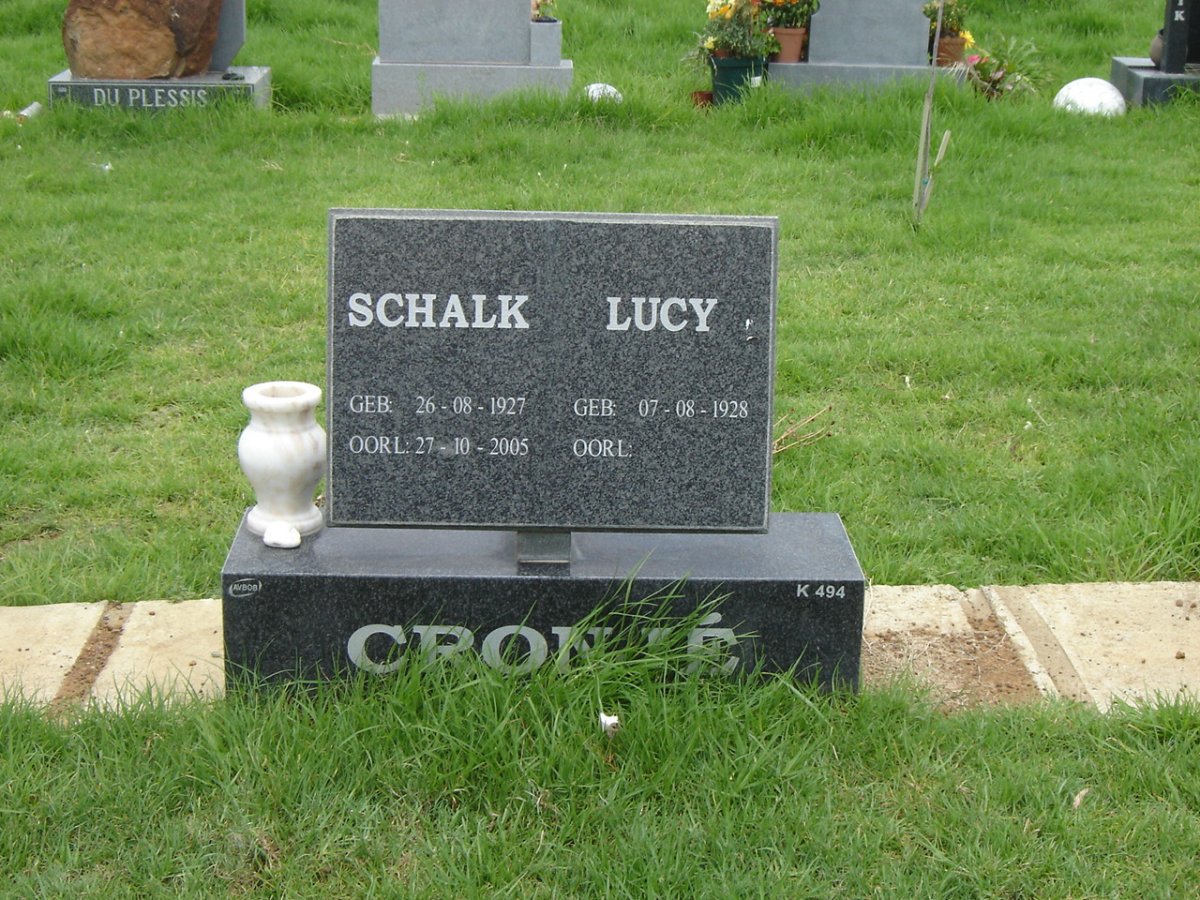 CRONJE Schalk 1927-2005 &amp; Lucy 1928-