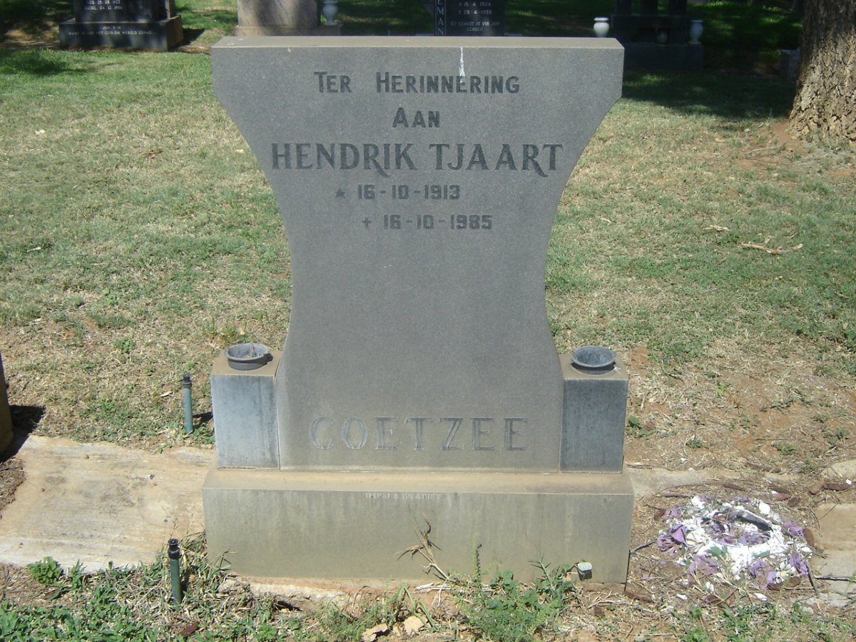 COETZEE Hendrik Tjaart 1913-1985