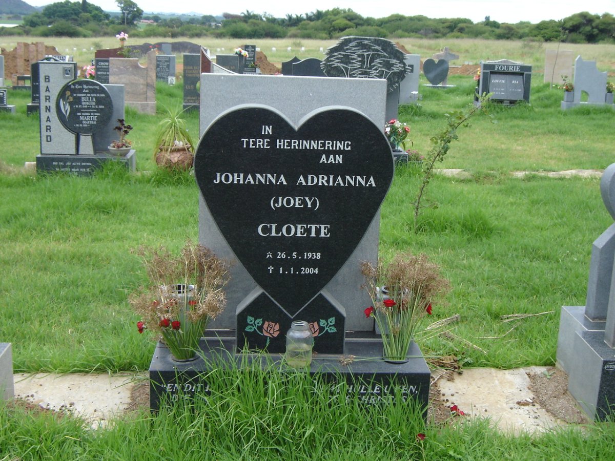 CLOETE Johanna Adrianna 1938-2004