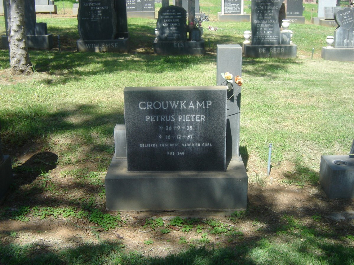 CROUWKAMP Petrus Pieter 1935-1987
