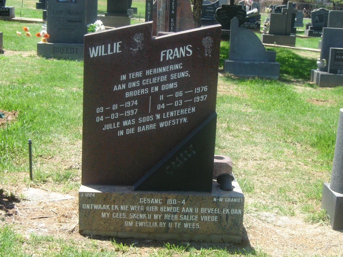 CALITZ Willie 1974-1997 :: CALITZ Frans 1976-1997