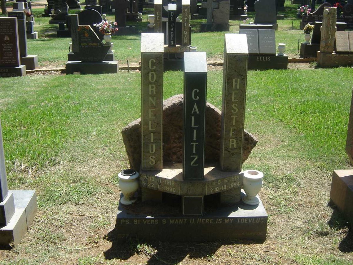 CALITZ Cornelius 1915-1990 &amp; Hester 1915-1994