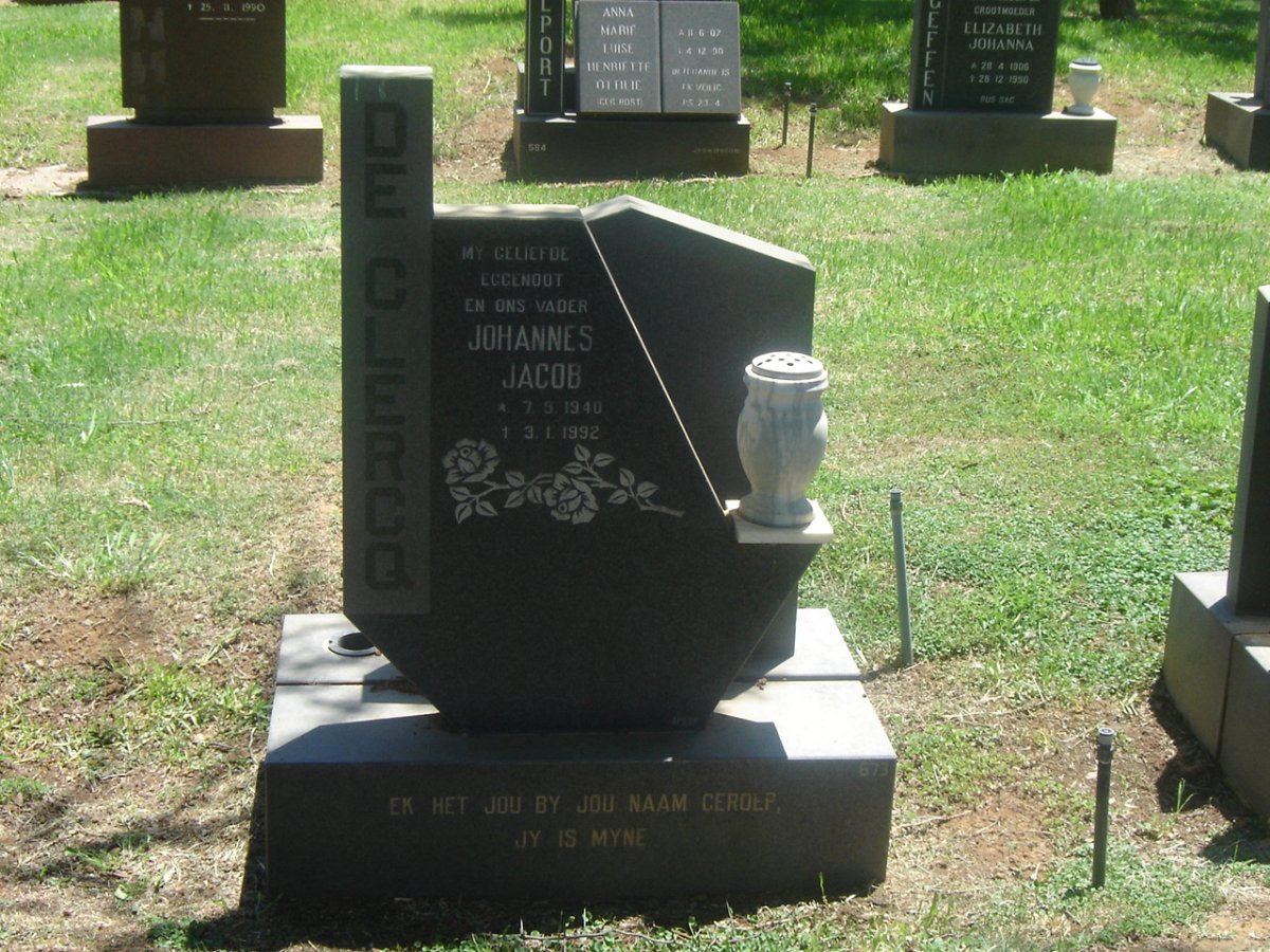 CLERCQ Johannes Jacob, de 1940-1992
