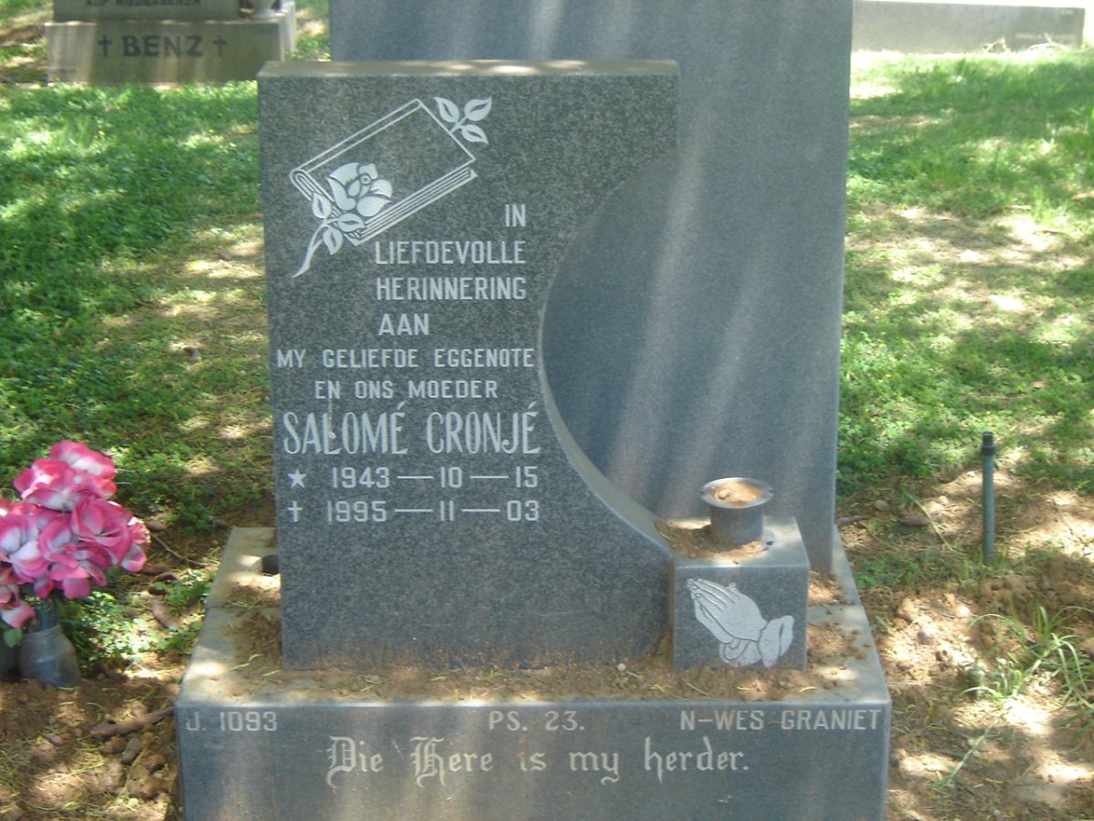 CRONJE Salome 1943-1995
