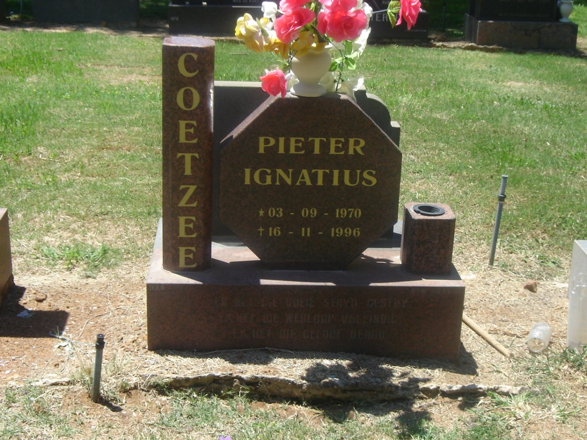 COETZEE Pieter Ignatius 1970-1996