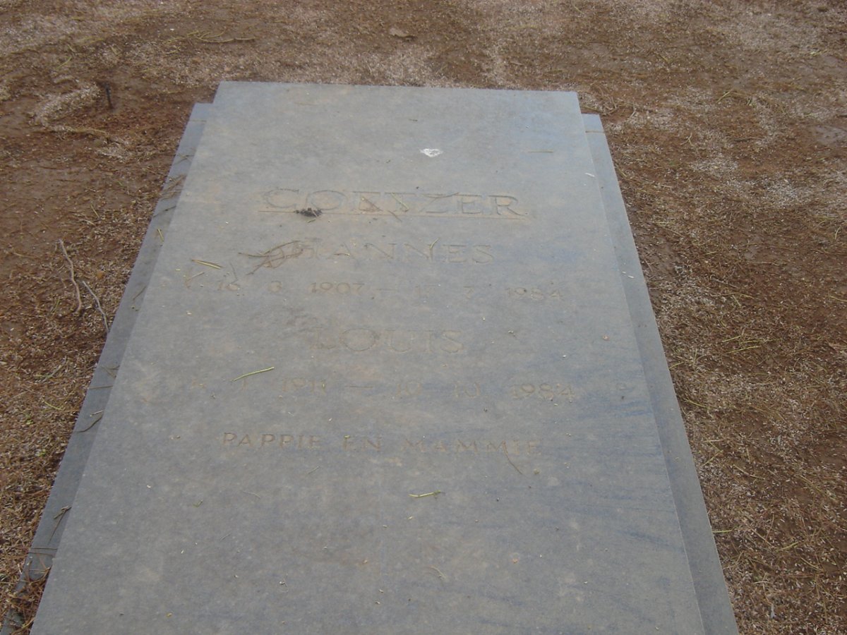 COETZER Hannes 1907-1984 &amp; Louis 1911-1984