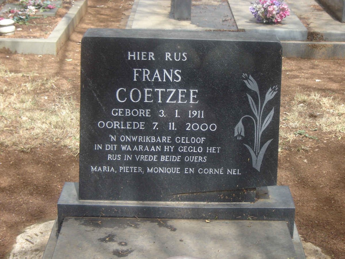 COETZEE Frans 1911-2000