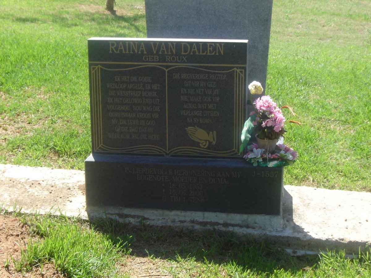 DALEN Raina, van nee ROUX 1953-2000