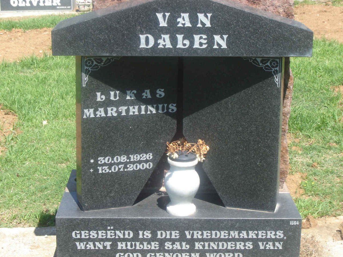 DALEN Lukas Marthinus, van 1926-2000