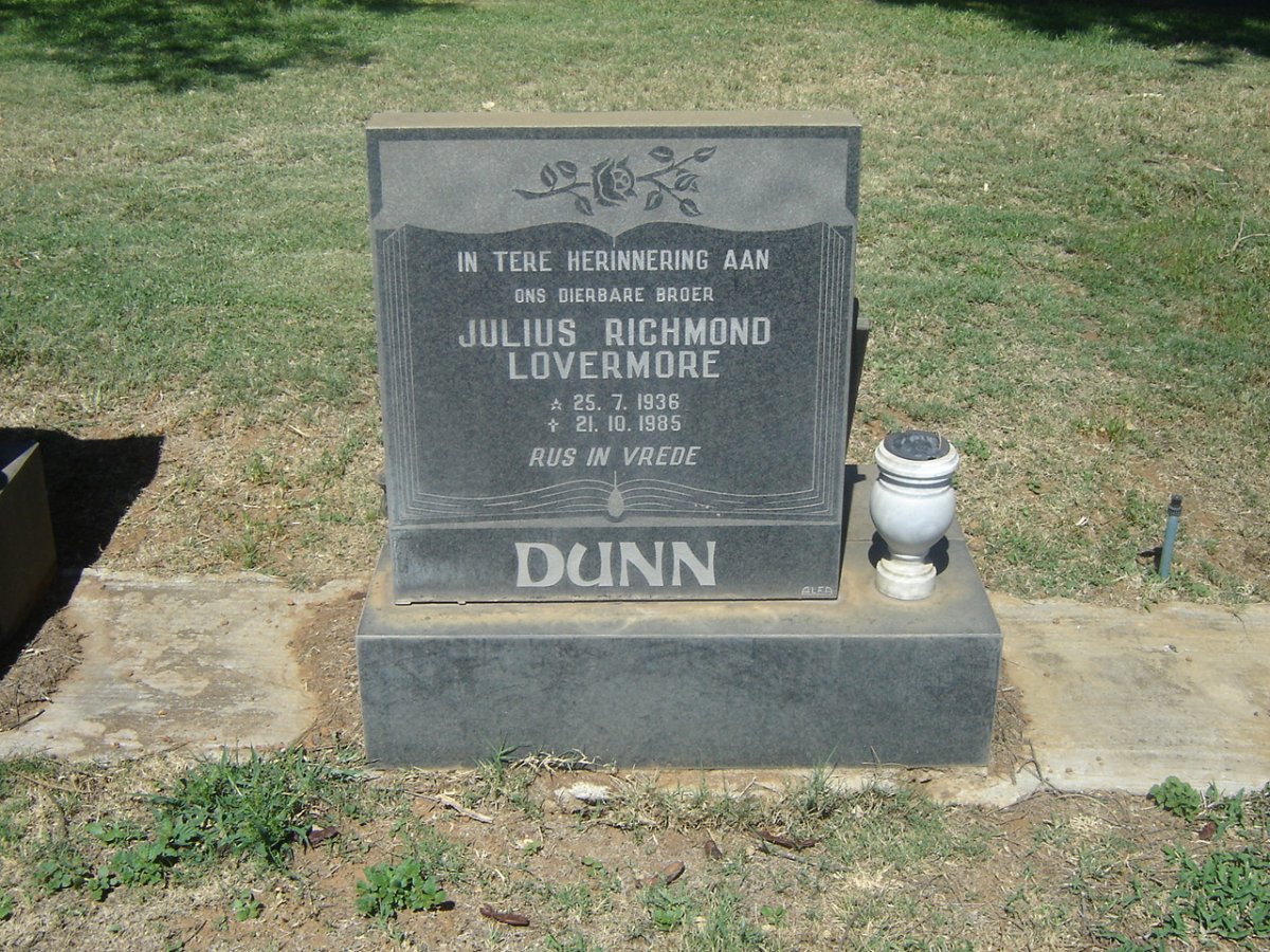 DUNN Julius Richmond Lovermore 1936-1985
