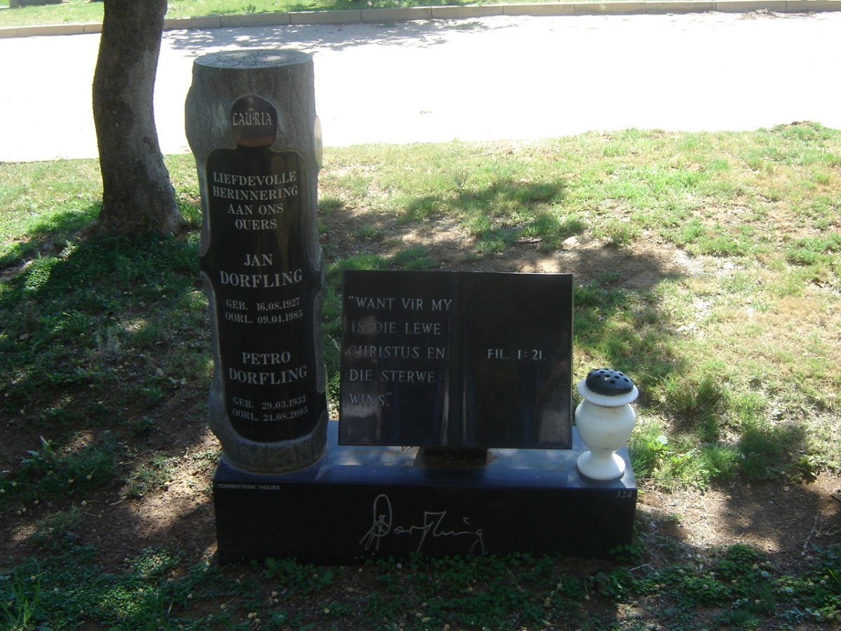 DORFLING Jan 1927-1985 &amp; Petro 1933-2005