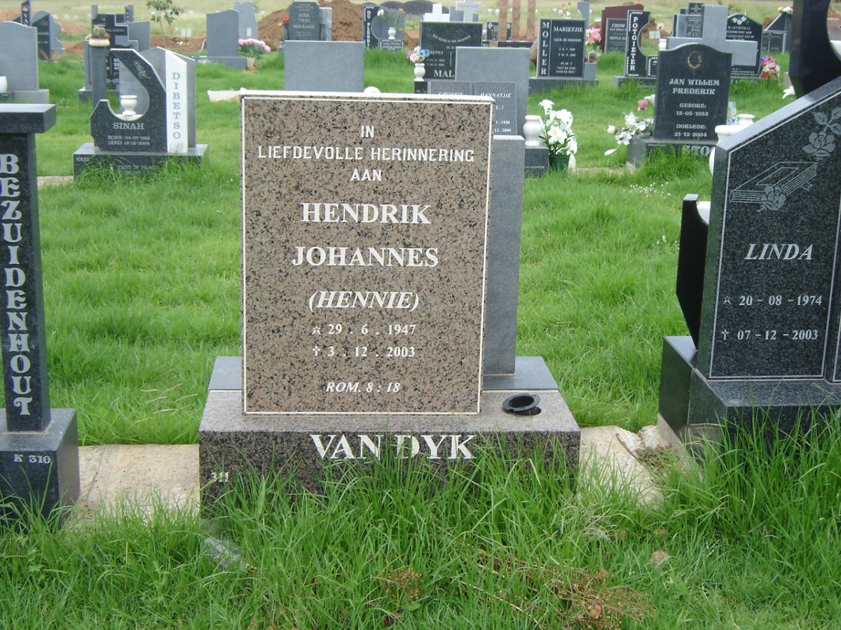 DYK Hendrik Johannes, van 1947-2003