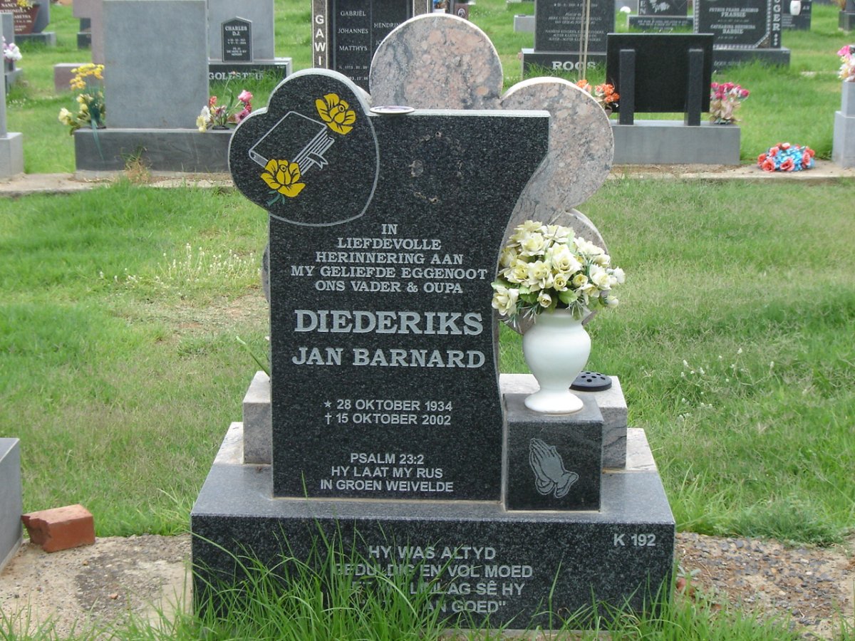 DIEDERICKS Jan Barnard 1934-2002