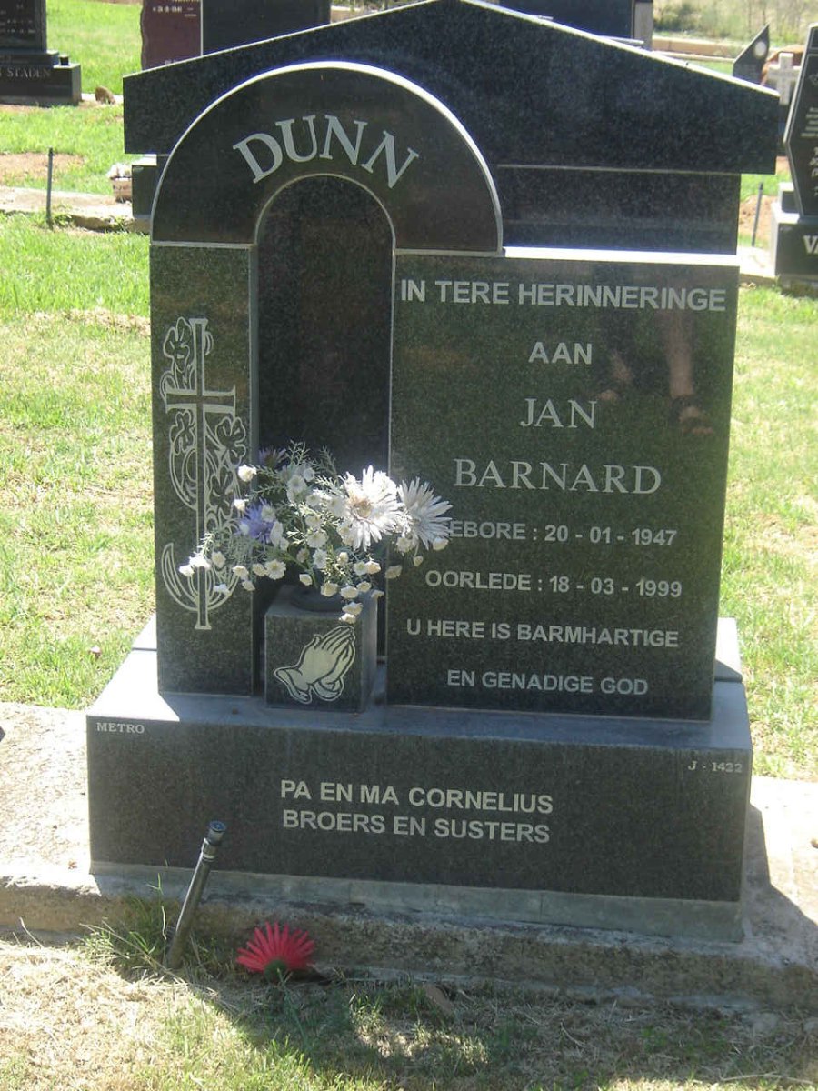 DUNN Jan Barnard 1947-1999