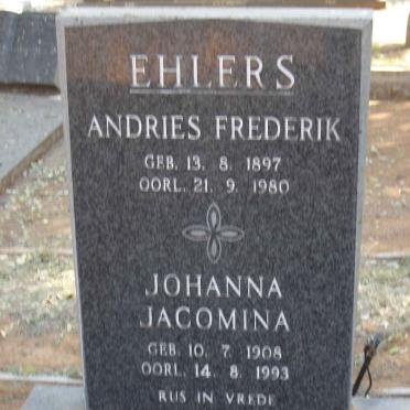 EHLERS Andries Frederik.