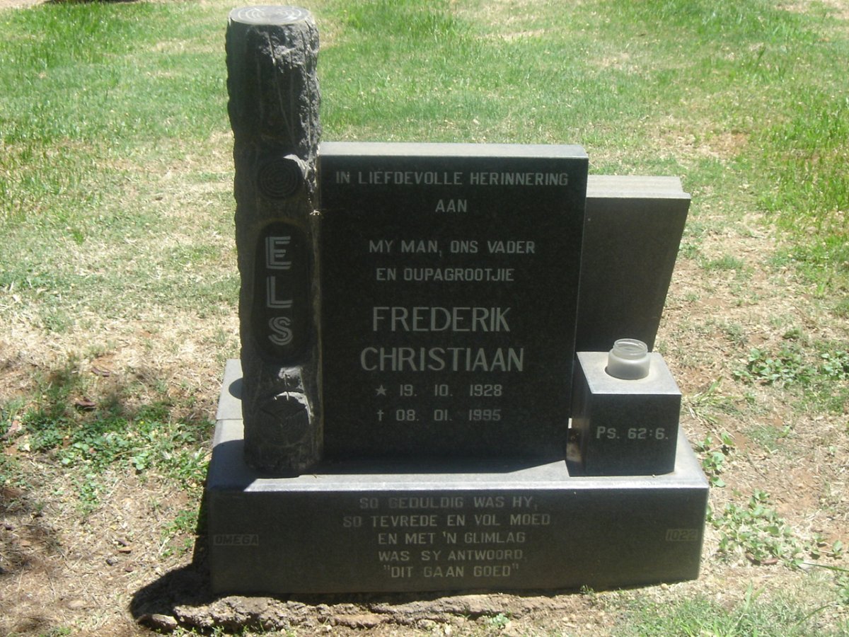 ELS Frederik Christiaan 1928-1995