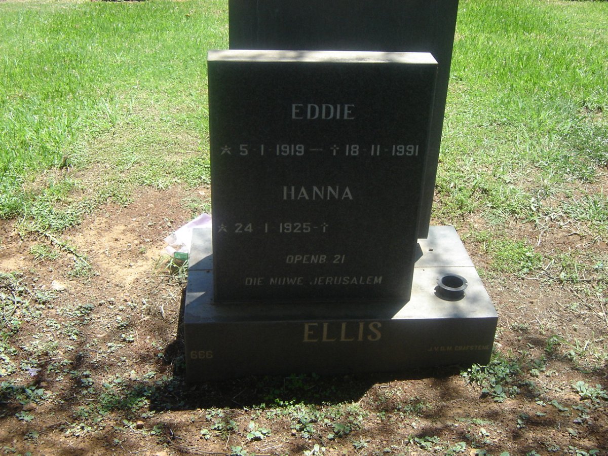 ELLIS Eddie 1919-1991 &amp; Hanna 1925