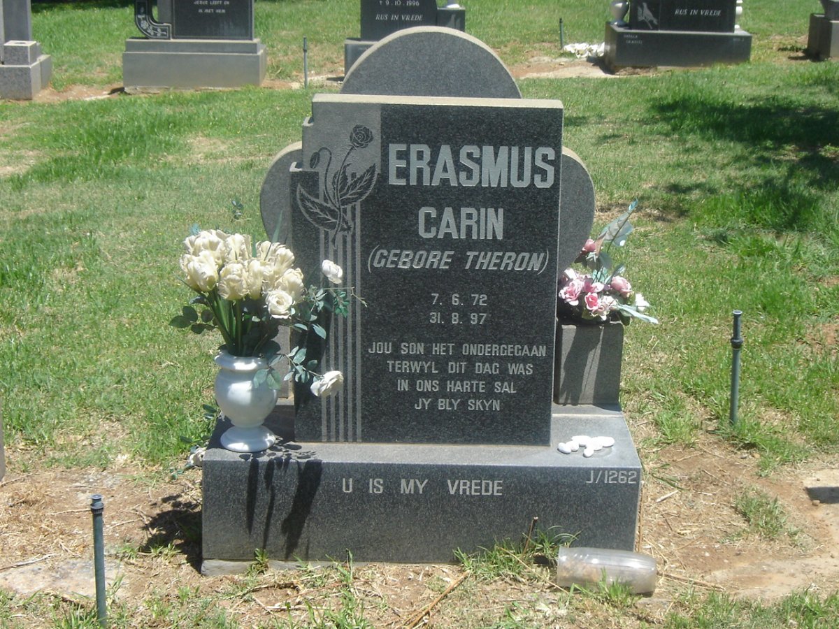 ERASMUS Carin nee THERON 1972-1997