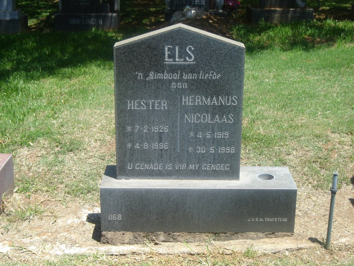 ELS Hermanus Nicolaas 1919-1998 &amp; Hester 1925-1996