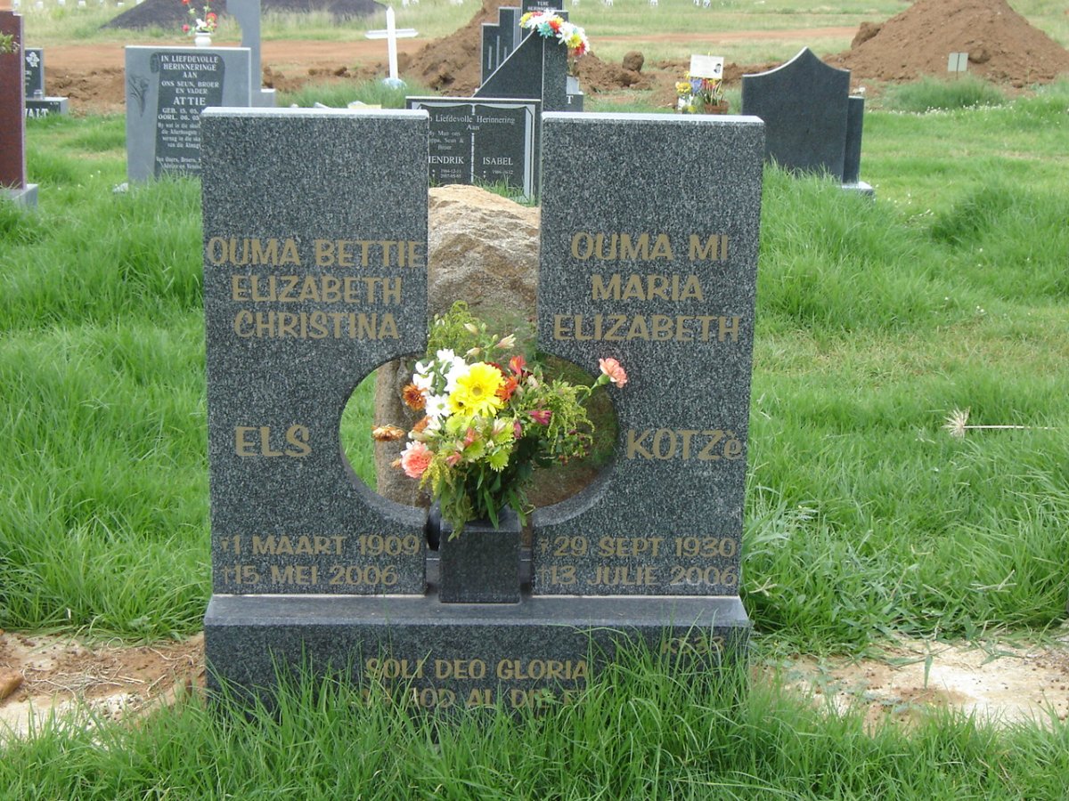ELS Elizabeth Christina 1909-2006 :: KOTZE Maria Elizabeth 1930-2006