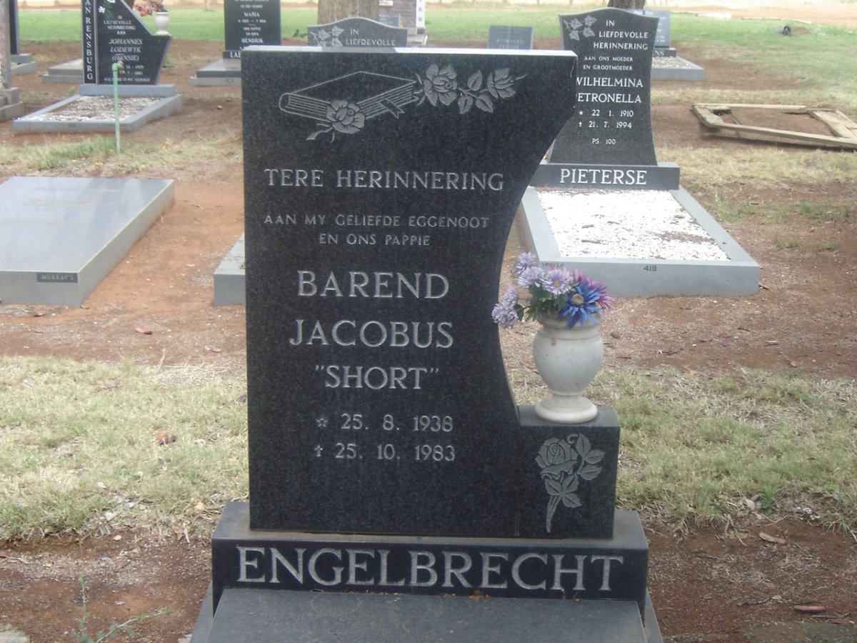 ENGELBRECHT Barend Jacobus 1938-1983