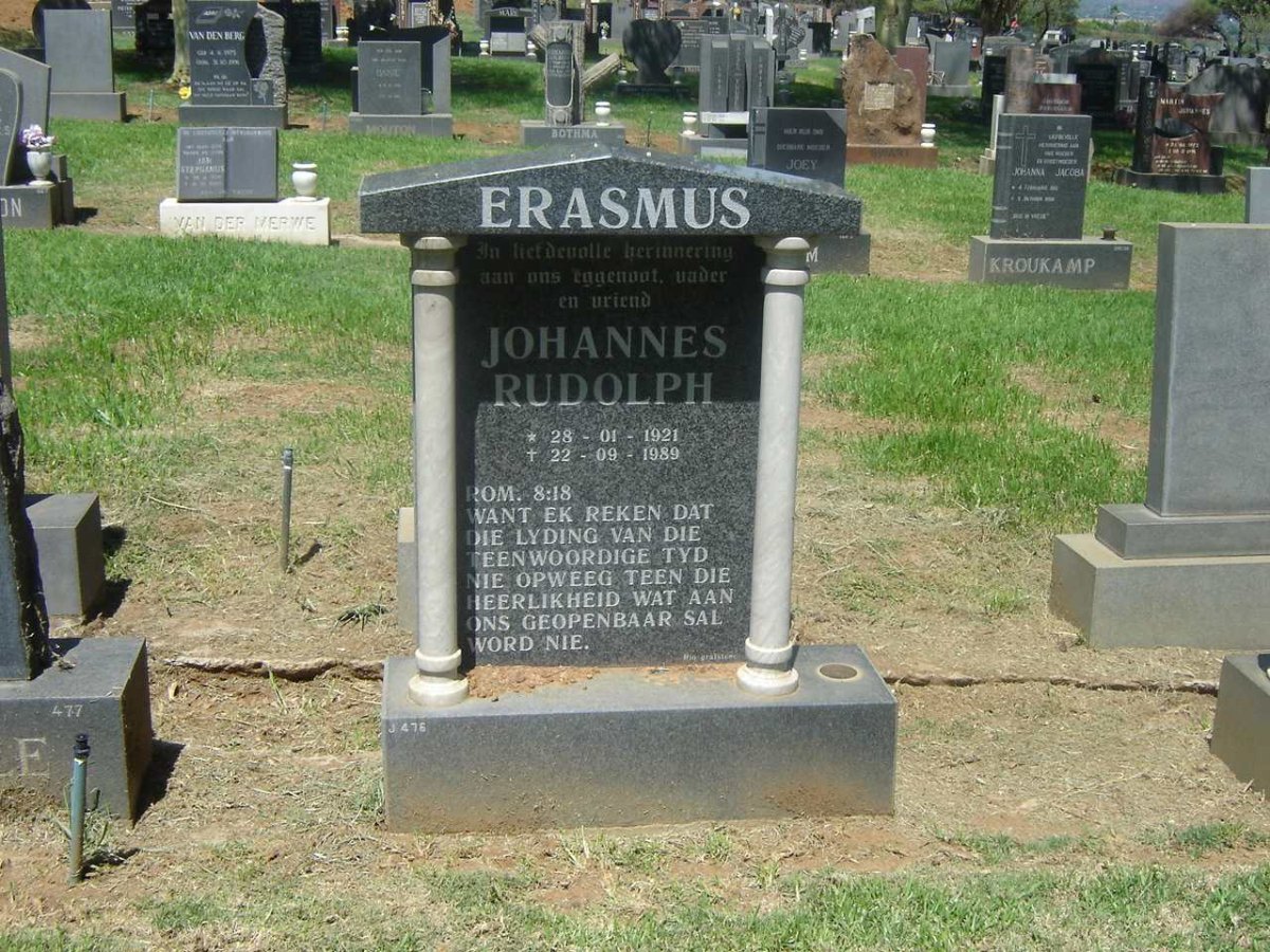 ERASMUS Johannes Rudolph 1921-1989